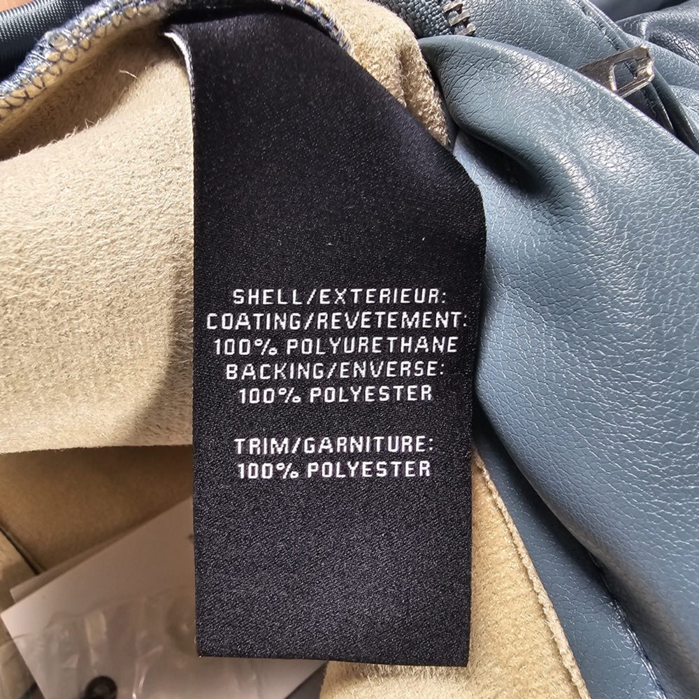 NWT‎ 7 for all mankind FAUX LEATHER Cargo Straight Pants Style 82336 Size SMALL - Picture 15 of 16
